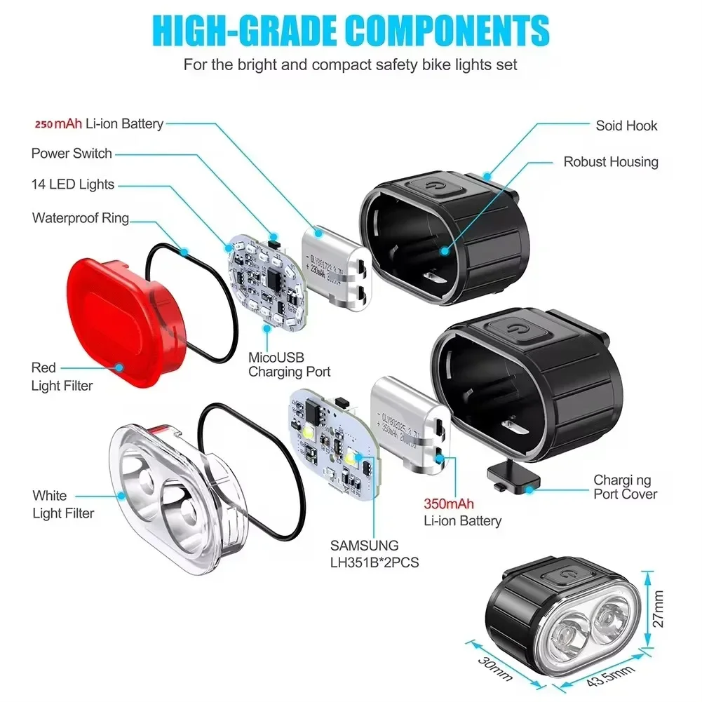 Mountain Biking Lights - Bike Tail Light with LED Display